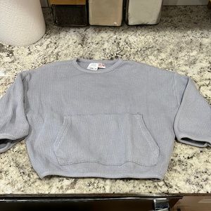 Zara oversized waffle sweatshirt
